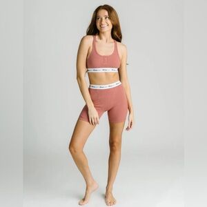 NWOT Zyia Dark Peony Reve Bra + Boxer Set.